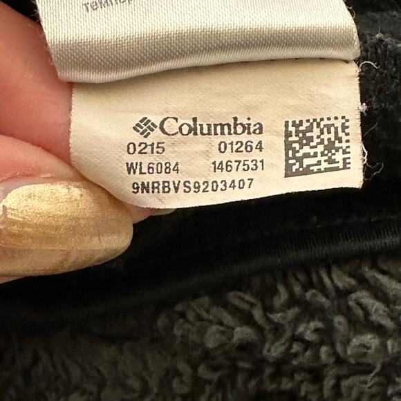 Women's Black Gray Columbia Fleece Zip Up Sz M - Picture 5 of 8